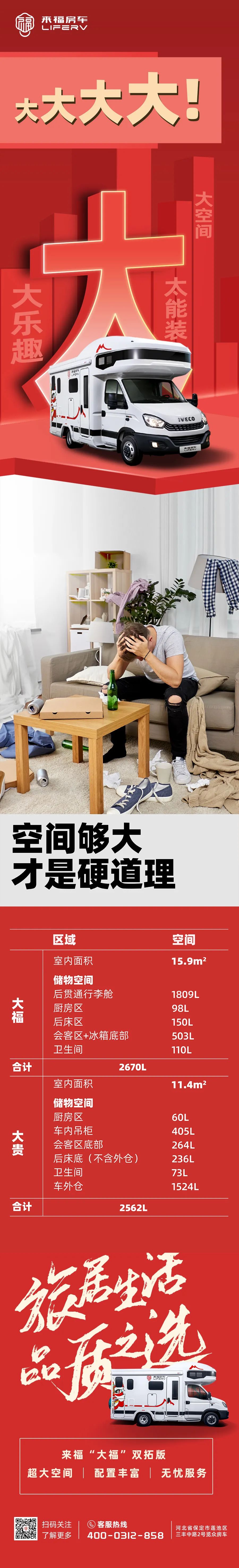 房車空間夠大才是硬道理！